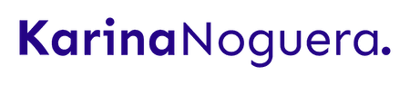 Logotipo de Karina Noguera color lila